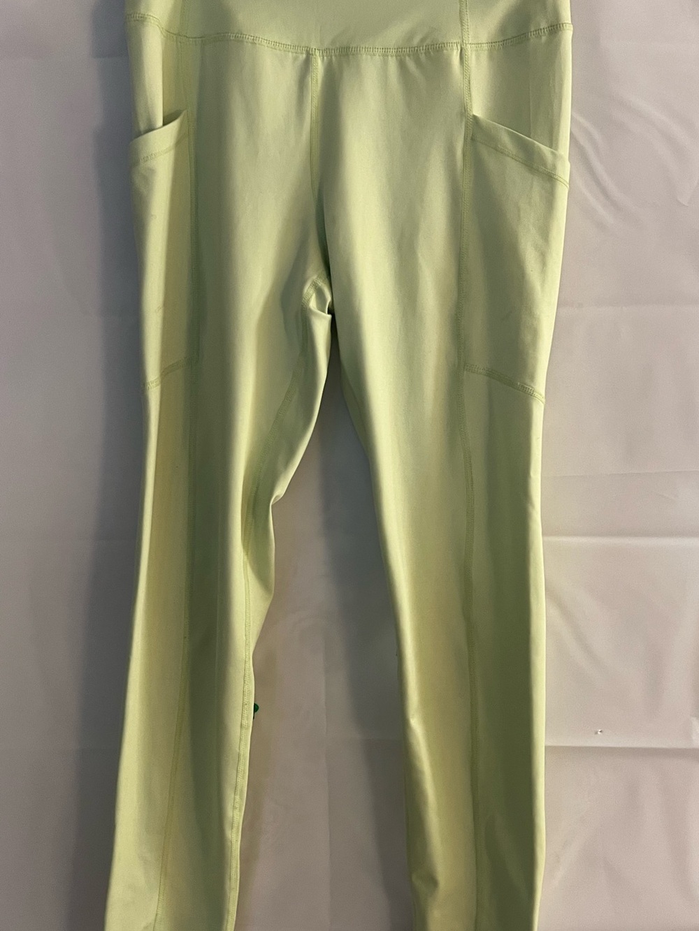 Light Lime Workout Leggings with Side Pockets